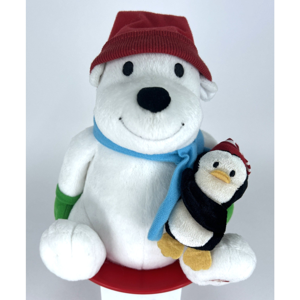 Hallmark Snowtime Pals '07 Polar Bear Penguin Sled Plush Animated Music Movement